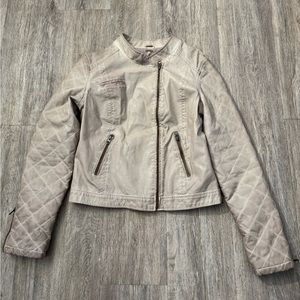 Free People faux leather moto grunge jacket size 8